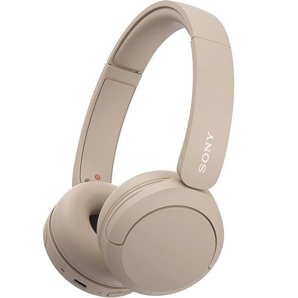 Sony WH-CH520 Wireless Bluetooth On-Ear Headphone with Microphone - Beige Sony WH-CH520 Wireless Bluetooth On-Ear Headphone with Microphone - Beige