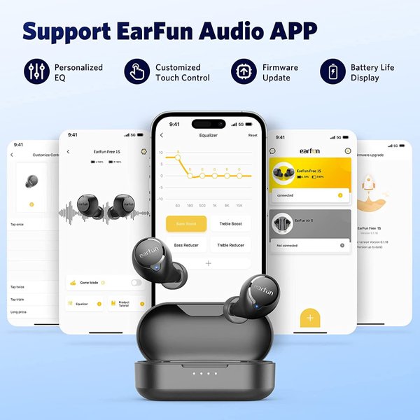 EarFun Free 1S Waterproof True Wireless Bluetooth In-Ear Earphone with Mic EarFun Free 1S Waterproof True Wireless Bluetooth In-Ear Earphone with Mic