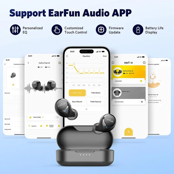 EarFun Free 1S Waterproof True Wireless Bluetooth In-Ear Earphone with Mic