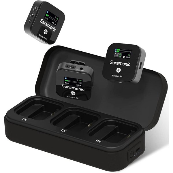 Saramonic Blink900 B2 Dual Channel Wireless Microphone System with Charging Case Saramonic Blink900 B2 Dual Channel Wireless Microphone System with Charging Case