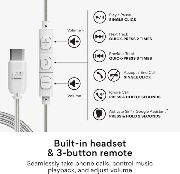 Mee Audio M6 USB-C Sports In-Ear Earphone with Mic - Clear Mee Audio M6 USB-C Sports In-Ear Earphone with Mic - Clear