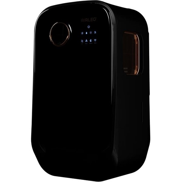 AIRLEO Mono Eco Ultra-Low Power Cool Fresh Air Sanitising System with Ambient Night Light - Piano Black