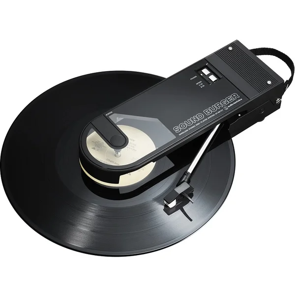 Audio-Technica Sound Burger AT-SB727 Fully Manual Wireless Bluetooth Portable Belt-Drive Turntable - Black