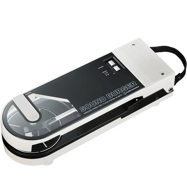 Audio-Technica Sound Burger AT-SB727 Fully Manual Wireless Bluetooth Portable Belt-Drive Turntable - White