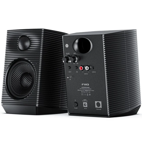 FiiO SP3 Wired Desktop Bookshelf Speakers - Black