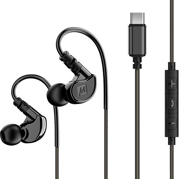 Mee Audio M6 USB-C Sports In-Ear Earphone with Mic - Black Mee Audio M6 USB-C Sports In-Ear Earphone with Mic - Black