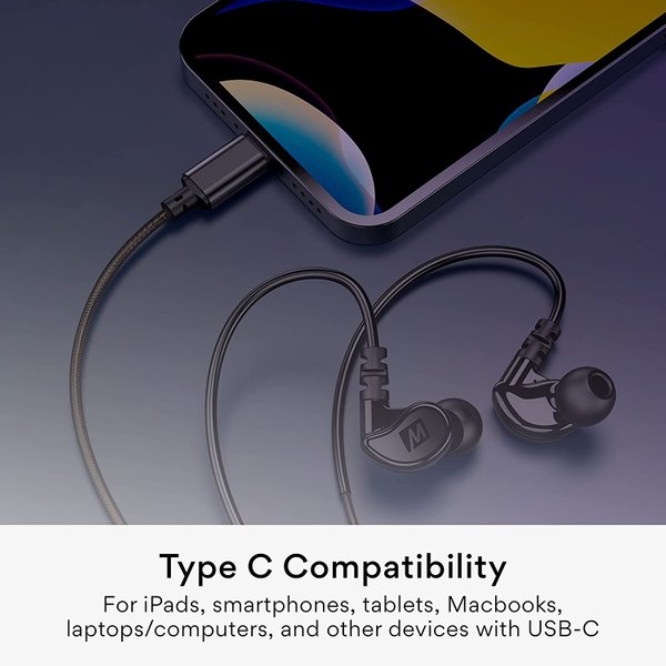 Mee Audio M6 USB-C Sports In-Ear Earphone with Mic - Black Mee Audio M6 USB-C Sports In-Ear Earphone with Mic - Black