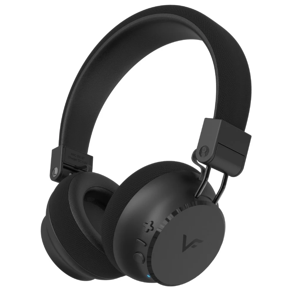 Vinnfier ANC 300 BT Wireless Bluetooth Noise-Cancelling Over-Ear Headphone with Mic - Black