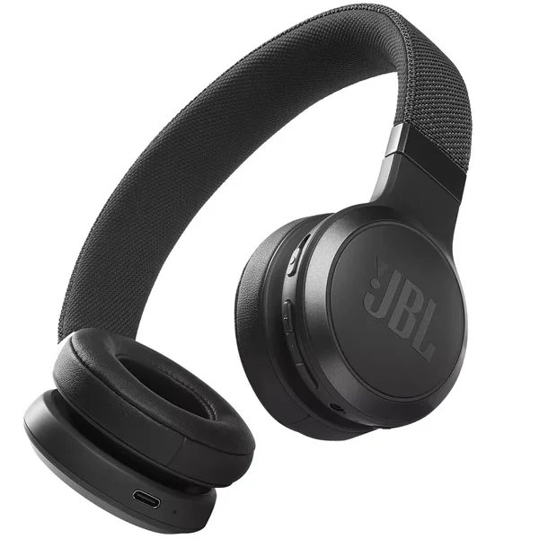 JBL Live 460NC Wireless Bluetooth Noise-Cancelling On-Ear Headphone with Mic - Black