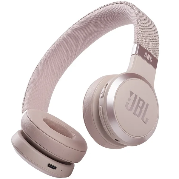JBL Live 460NC Wireless Bluetooth Noise-Cancelling On-Ear Headphone with Mic - Rose