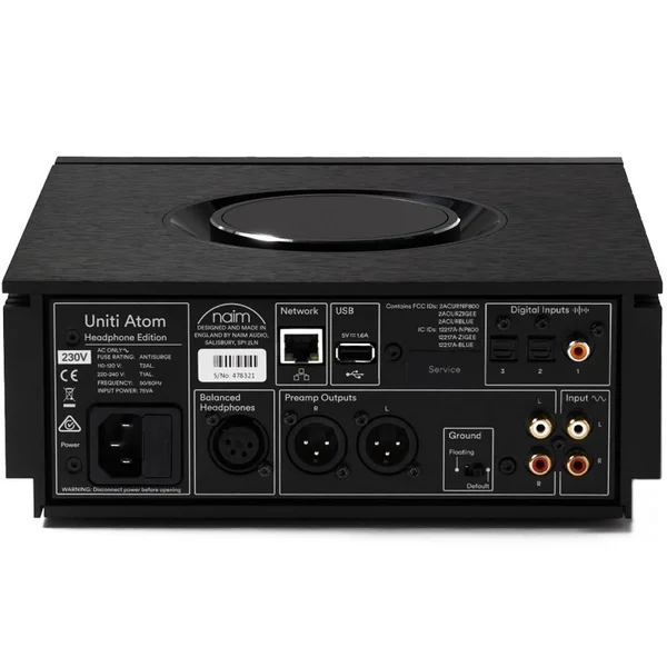 Naim Uniti Atom Headphone Edition Wireless/Wired Desktop All-in-One HiFi Streamer Audio Player System
