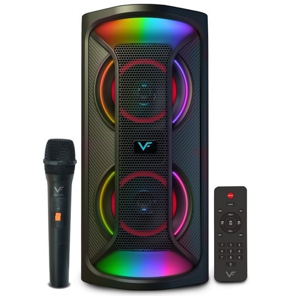 Vinnfier Tango Pro 2 Wireless Bluetooth Portable Speaker with FM Radio & Wireless Handheld Microphone