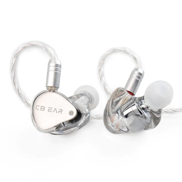 KBEAR Streamer 10mm PEK Driver (1DD) In-Ear Earphone - Silver [Open-Box]