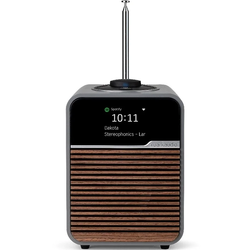 Ruark R1S (Mid Grey Lacquer with Walnut Grille)
