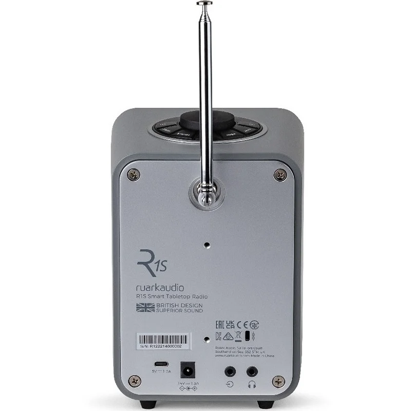 Ruark R1S (Mid Grey Lacquer with Walnut Grille)