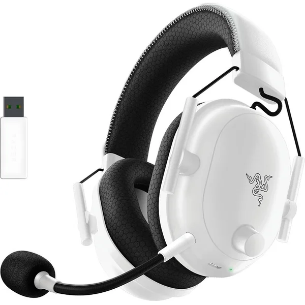 Razer BlackShark V2 Pro (2023 Edition) Wireless Bluetooth+2.4GHz Over-Ear Gaming Headset with Mic - White