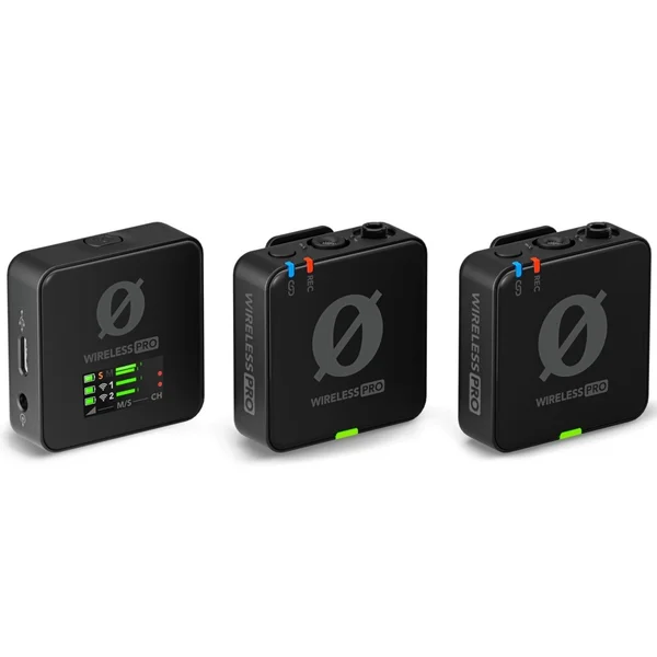 RODE Wireless PRO Dual Channel Wireless Microphone System with Charge Case & 2x Rode Lavalier II Lavalier Microphones