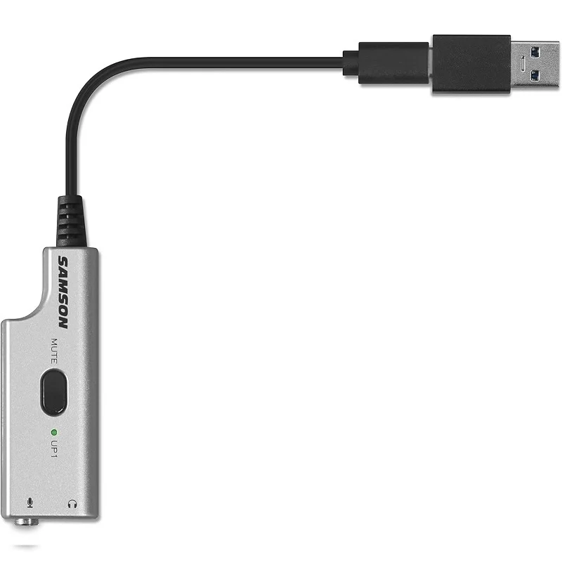Samson LMU1 Broadcast Omnidirectional Lavalier Microphone with Type-C/A USB Adapter Bundle