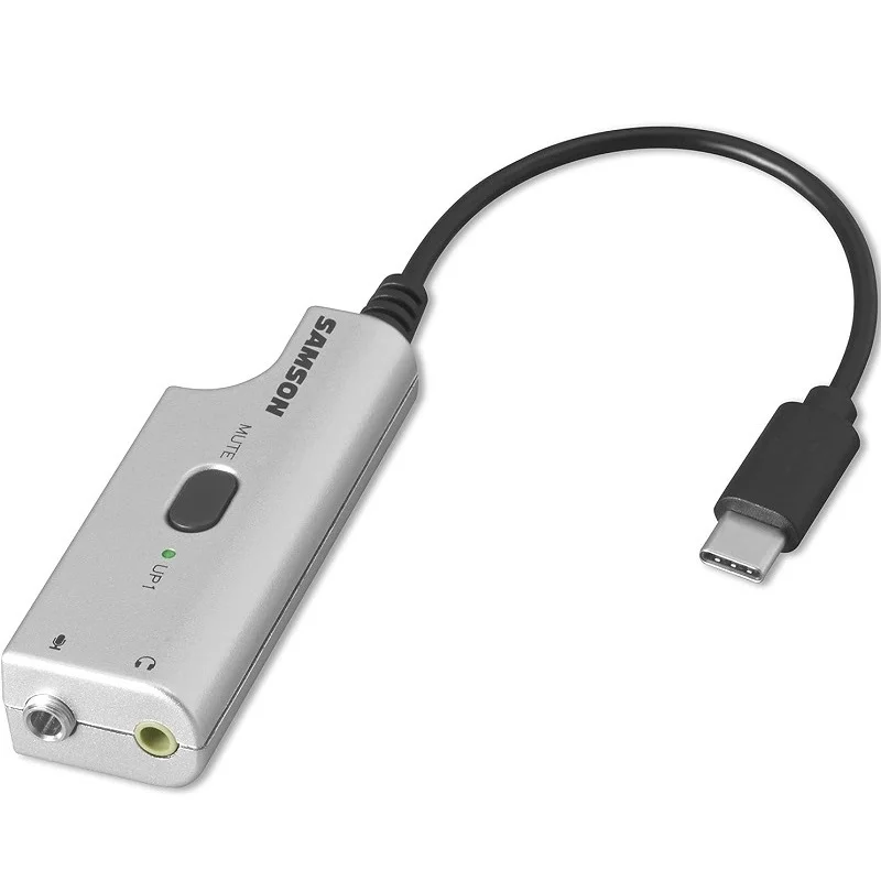 Samson LMU1 Broadcast Omnidirectional Lavalier Microphone with Type-C/A USB Adapter Bundle