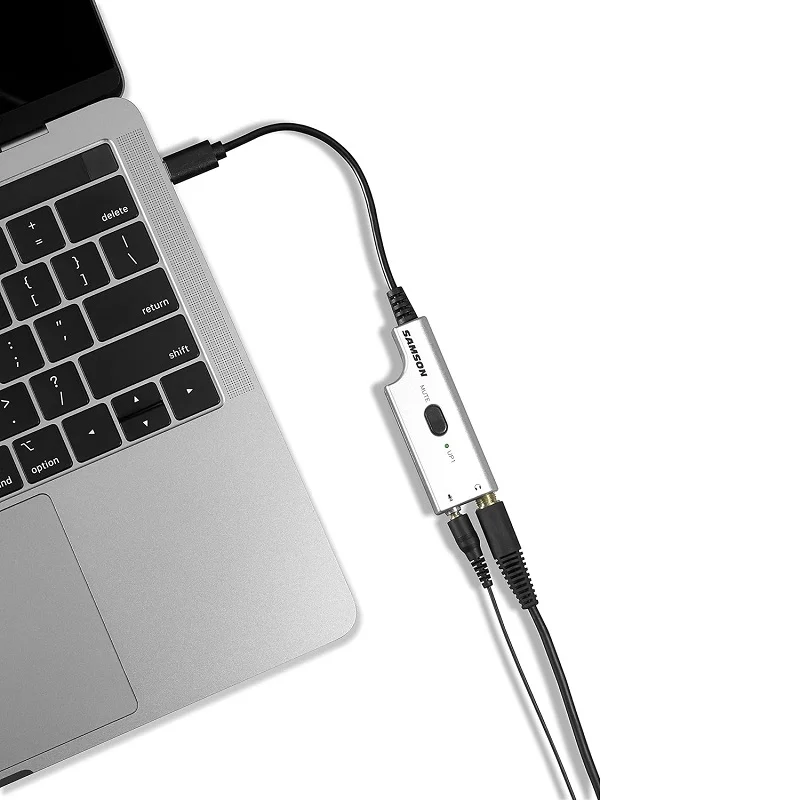 Samson LMU1 Broadcast Omnidirectional Lavalier Microphone with Type-C/A USB Adapter Bundle