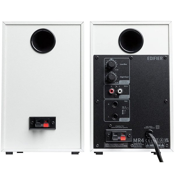 Edifier MR4 Studio Monitoring Wired Desktop Bookshelf Speakers - White