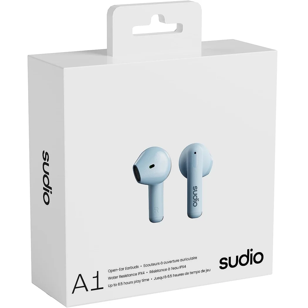 Sudio A1 Wireless Bluetooth On-Ear Earphone with Mic - Blue