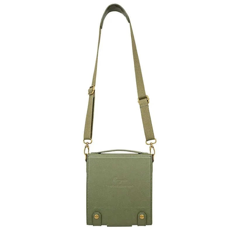 Cayin Multi-Functional Nappa Leather Carrying Case with Sling/Handle for Amplifiers, DAPs and IEMs - Olive Drab Green