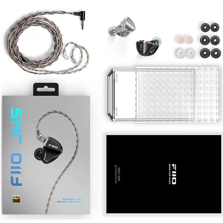 FiiO JadeAudio JH5 5-Driver (1DD+4BA) Hybrid In-Ear Earphone - Black