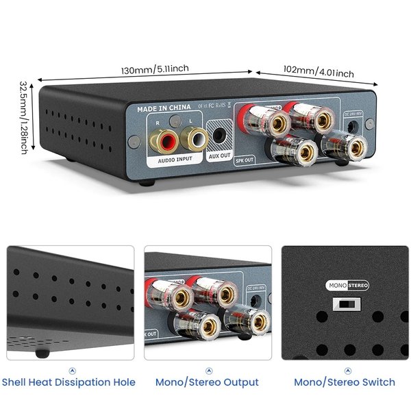 AIYIMA A07 MAX Hi-Fi Integrated Amplifier AIYIMA A07 MAX Hi-Fi Integrated Amplifier