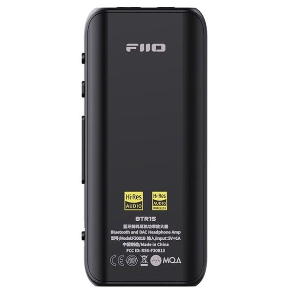 FiiO BTR15 MQA Wireless Bluetooth Portable Headphone Amplifier & USB DAC with Mic - Black FiiO BTR15 MQA Wireless Bluetooth Portable Headphone Amplifier & USB DAC with Mic - Black