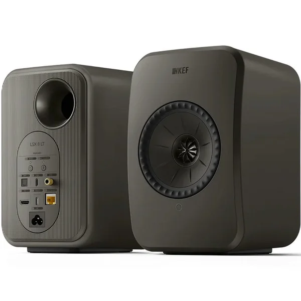 KEF LSX II LT Multi-Room Wireless Bluetooth/WiFi Network Desktop Bookshelf Speakers (with HDMI) - Graphite Grey
