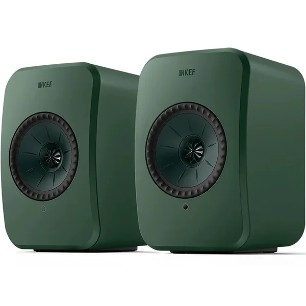 KEF LSX II LT Multi-Room Wireless Bluetooth/WiFi Network Desktop Bookshelf Speakers (with HDMI) - Sage Green
