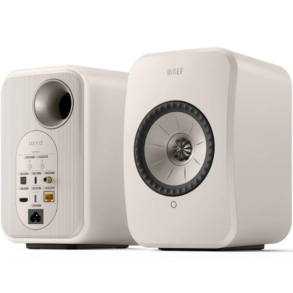 KEF LSX II LT Multi-Room Wireless Bluetooth/WiFi Network Desktop Bookshelf Speakers (with HDMI) - Stone White KEF LSX II LT Multi-Room Wireless Bluetooth/WiFi Network Desktop Bookshelf Speakers (with HDMI) - Stone White