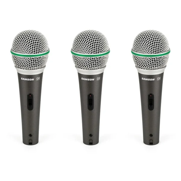 Samson Q6 (3-Pack) Supercardioid Dynamic XLR Handheld Microphones