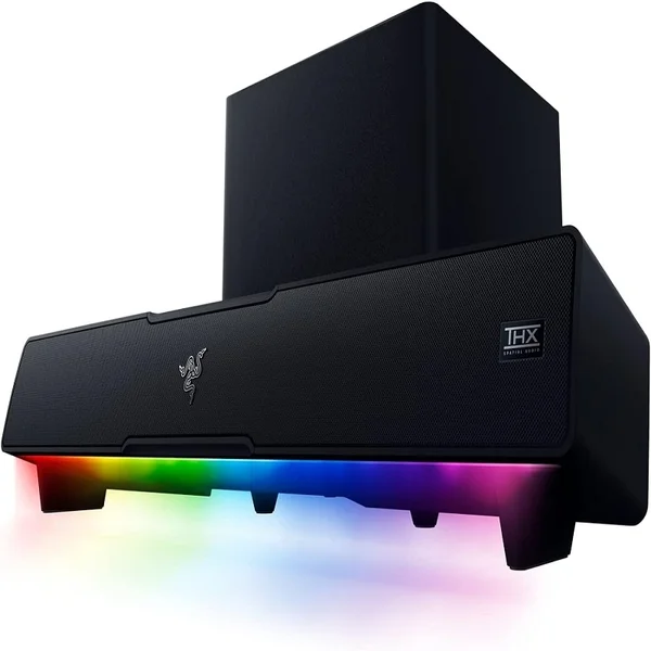 Razer Leviathan V2 Wireless Bluetooth USB Desktop Gaming Soundbar Speaker with Subwoofer